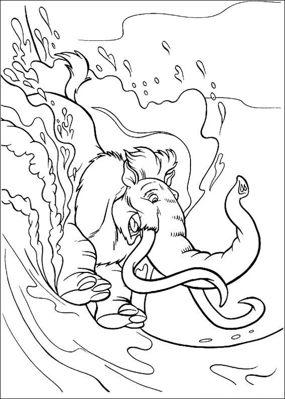 Plansa de colorat cu Ice Age 20 13